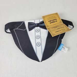 Behind The Squeaks Wearable Crinkle Disk‎ Squeaker Tuxedo Toy